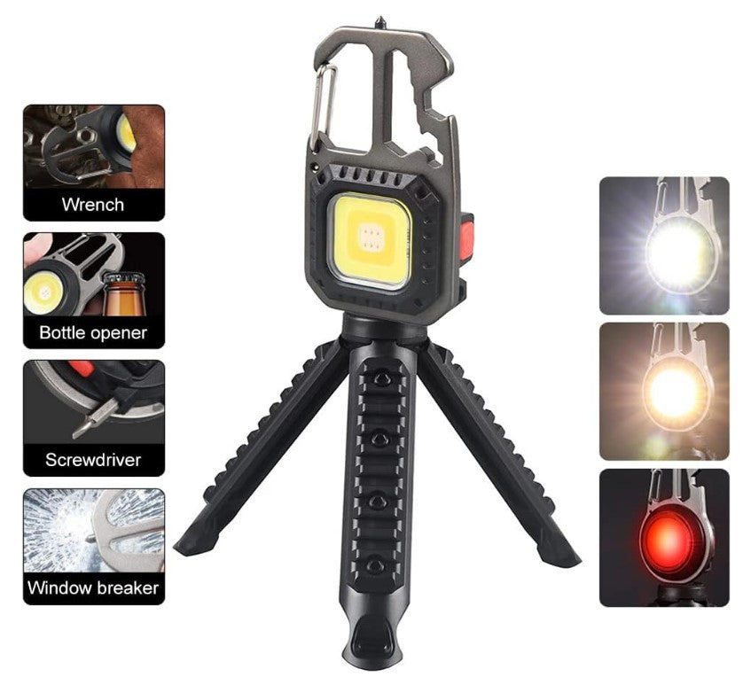 Linterna portátil LED con soporte